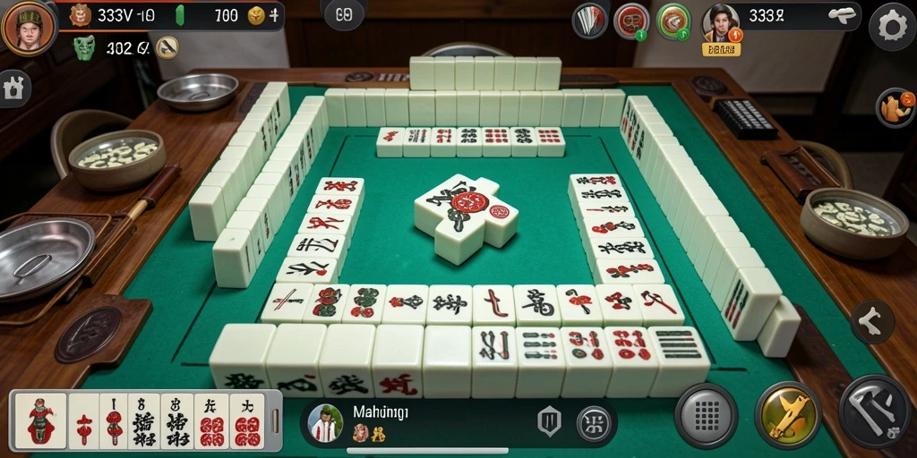 Screenshot gameplay dari 333V yang menunjukkan keseruan Mahjong.