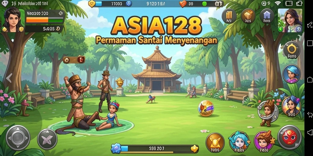 Tampilan gameplay ASIA128 yang menarik dan penuh warna.