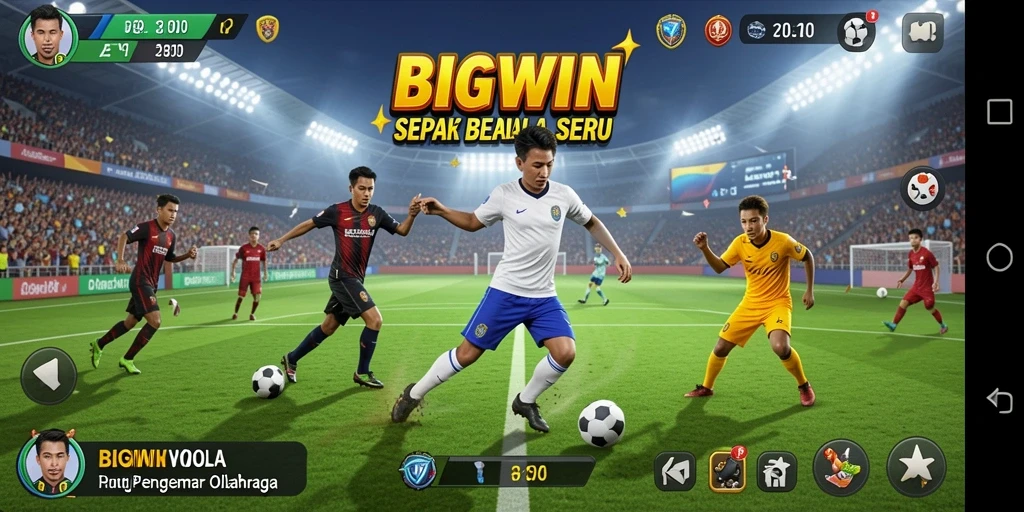 Tampilan gameplay <strong>BIGWIN</strong> yang menegangkan dalam pertandingan sepak bola.