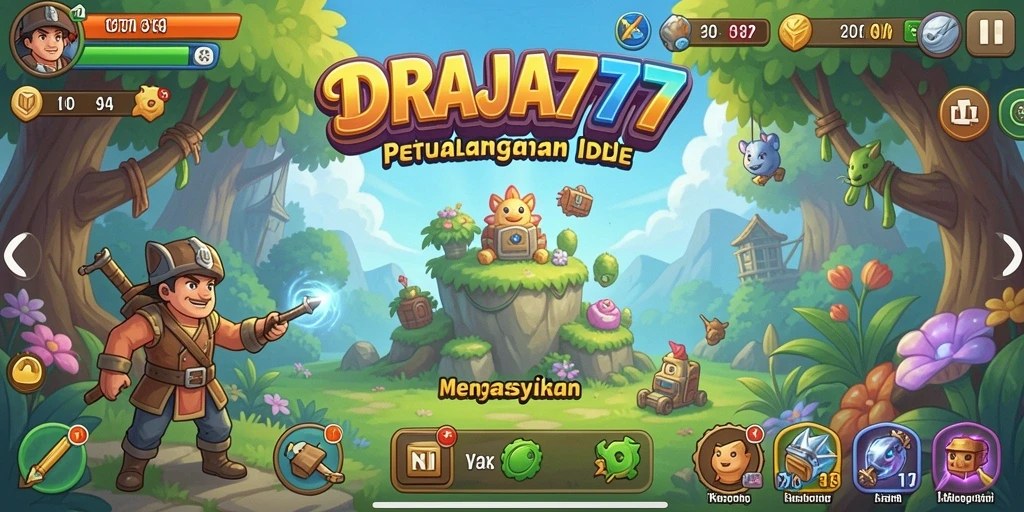 Tampilan gameplay menarik dari DRAJA777 yang penuh dengan aksi Idle.
