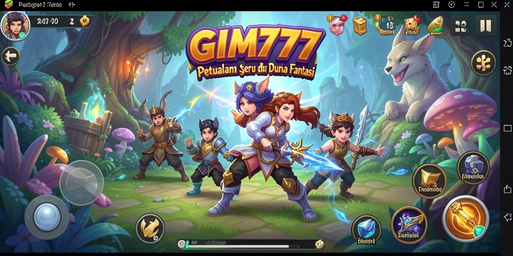 Tangkapan layar gameplay GIM777 menampilkan aksi seru dalam menjelajahi dunia petualangan.