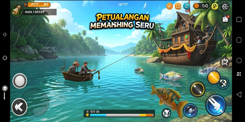 Tampilan gameplay HP777 yang mengasyikkan dengan berbagai jenis ikan.