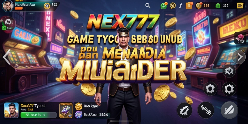 Screenshot gameplay NEX777 menampilkan manajemen bisnis yang seru dan strategis.
