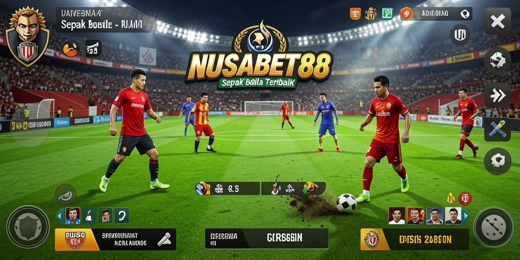 Tampilan gameplay sepak bola yang menarik dan realistis di NUSABET88.