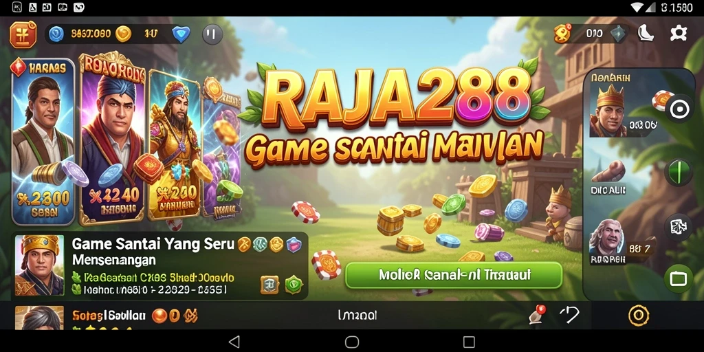 Screenshot gameplay <strong>RAJA288</strong> menampilkan aksi seru dan interaktif.