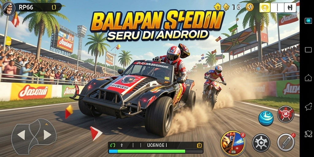 Gameplay balapan menegangkan di RP66 dengan grafis yang luar biasa.