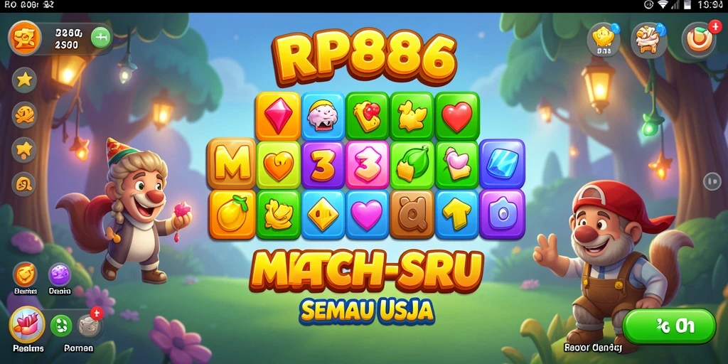 Tampilan gameplay RP886 yang seru dalam genre Match-3.